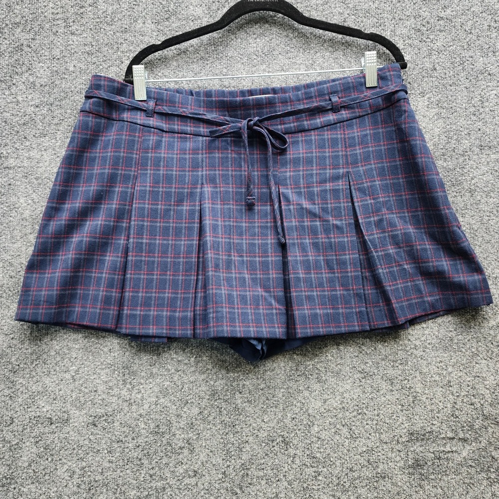 NWOT Hollister Womens Plaid Skort Preppy Academia Coquette Y2K Schoolgirl L Size